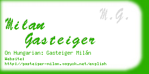 milan gasteiger business card